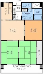 パークハイツ【2階】の間取り