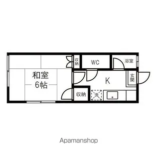 コーポ杉【101号室】の間取り