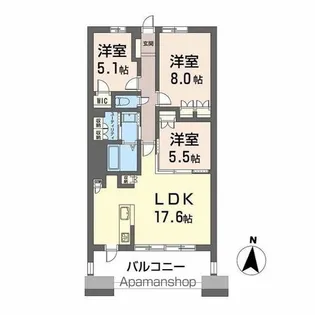 NUDGEONE.照葉【19階】の間取り