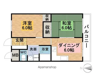 弁天マンション【3階】の間取り
