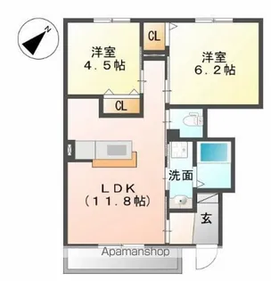 プランドール【1階】の間取り