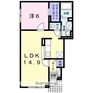 エリジオン 秋山【101号室】の間取り