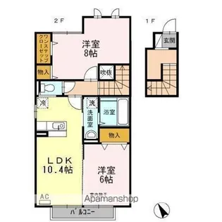 アルカンシェル【2階】の間取り