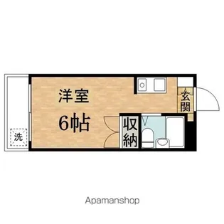 1Rの間取り画像