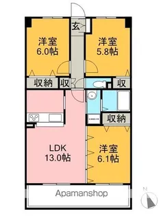 ブランドゥース【1階】の間取り