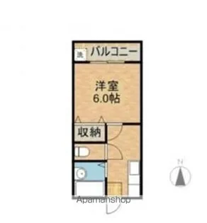 アルフォンス清水Ⅱ番館【205号室】の間取り