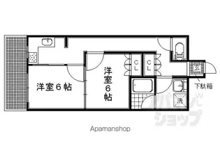 クリヨン岡崎【102号室】の間取り