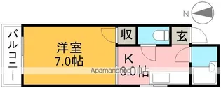 コーポAKI【2階】の間取り