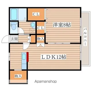 アヴァンセ栗生【1階】の間取り