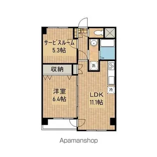 ASレジデンス材木町【402号室】の間取り