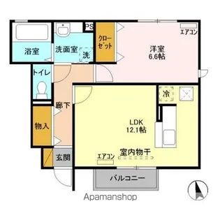 シュタットみどりの D【1階】の間取り