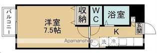 ピースフル黒松【107号室】の間取り