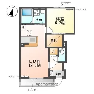 (仮称)柏市船戸 アパート【1階】の間取り