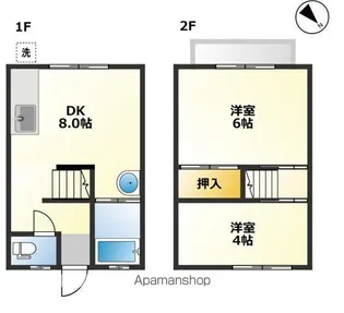 高岡アパート【6号室】の間取り