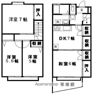 旭ルーミー山形南1号館【103号室】の間取り