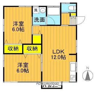 リバティベル東町Ⅱ【3号室】の間取り