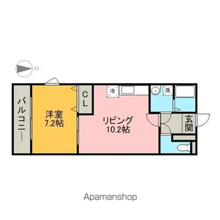 クレスト参番館【1階】の間取り