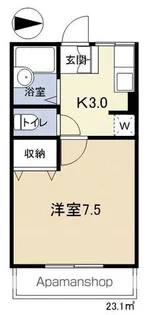 シティハイムきくや【101号室】の間取り