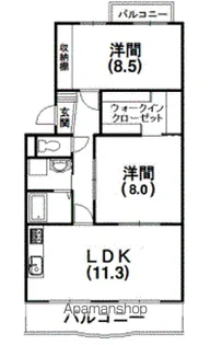 静岡県浜松市中央区萩丘2丁目【マンション】の間取り
