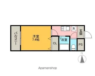 PLUS O2 BUILD【703号室】の間取り