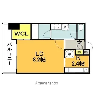 RJRプレシア博多駅前【616号室】の間取り