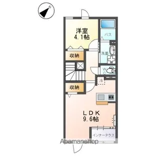 アリュール阿見【2階】の間取り