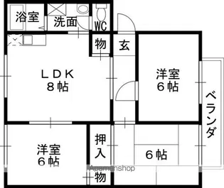 クレストディアコート【2階】の間取り