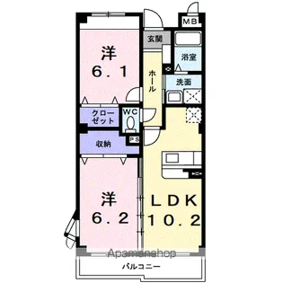 イーメゾンズ豊倉【2階】の間取り