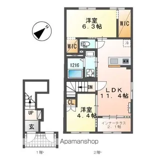 テラス・ド・ラ・フォレ【2階】の間取り