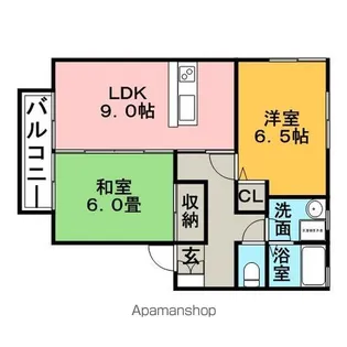 ハミングタウン合川【B101.号室】の間取り