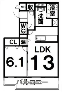 ハピオ壱番館【103号室】の間取り