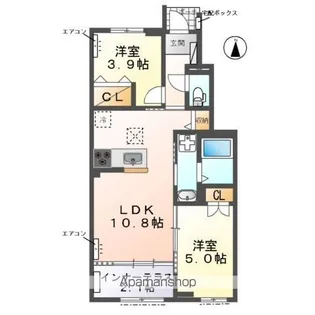 (仮称) 野田市七光台A棟アパート【1階】の間取り