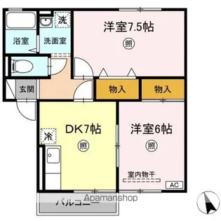 セジュール加茂【1階】の間取り