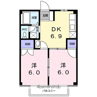 シティハイツさとう【2階】の間取り