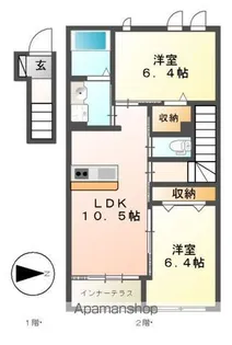 ルナキャット【2階】の間取り