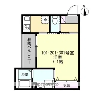 ベイルーム相模原ファイン【3階】の間取り