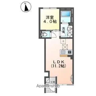 マンションアーク参番館【1階】の間取り