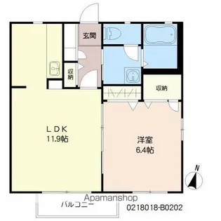 アネックス スズランⅡ B棟【2階】の間取り