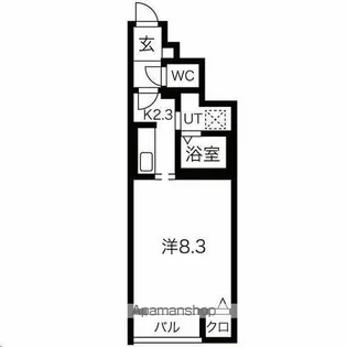 上野ハイツ【1階】の間取り