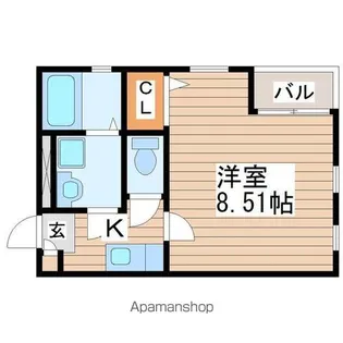 クレフラスト北山駅前【1階】の間取り