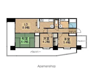 トーカンジェネラス開運橋【207号室】の間取り