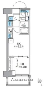 クレヴィアリグゼ日暮里根岸【4階】の間取り