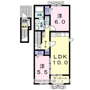 ノース・エッセ Ⅱ【2階】の間取り