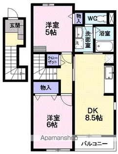 リバティーベルA【2階】の間取り