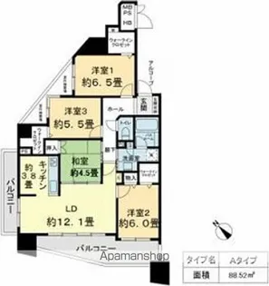 ベレーサ鶴舞公園【1401号室】の間取り