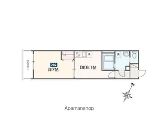 MELDIA福生Ⅲ【2階】の間取り
