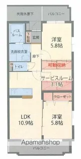 ソル・フレッサ【4階】の間取り
