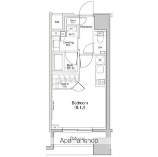 ザ・パークハビオ荏原中延プレイス【13階】の間取り