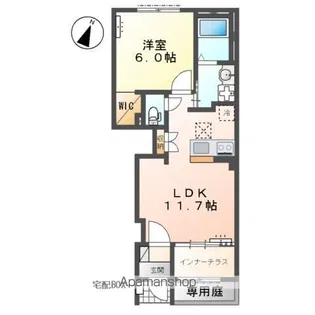 千駄塚アパートB【1階】の間取り