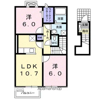 ル・プティ・ボヌール【2階】の間取り